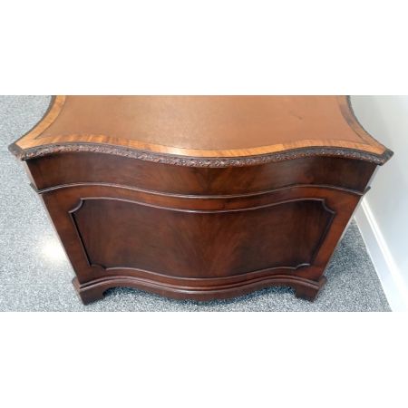 Hochwertiger edwardianischer Partnersdesk aus Mahagoni im georgianischen Stil