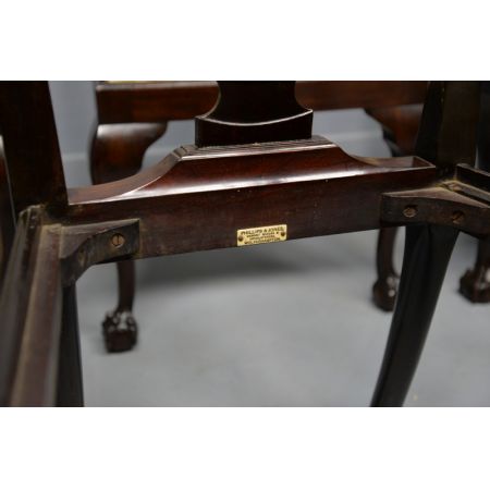 Elegantes Set aus sechs edwardianischen Mahagoni-Dining-Stühlen im Chippendale-Stil (by phillips & Jones)