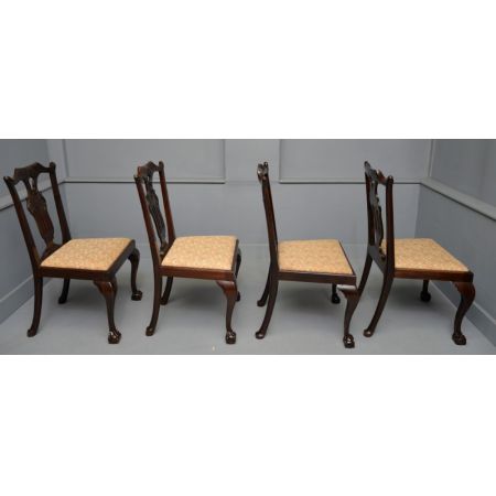 Elegantes Set aus sechs edwardianischen Mahagoni-Dining-Stühlen im Chippendale-Stil (by phillips & Jones)