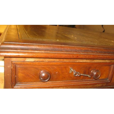 Hochwertiger viktorianischer Partnersdesk aus verblasstem Mahagoni