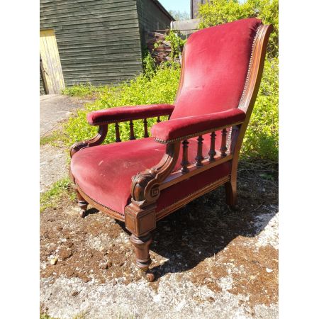 Ein Paar viktorianischer gepolsterter Stühle