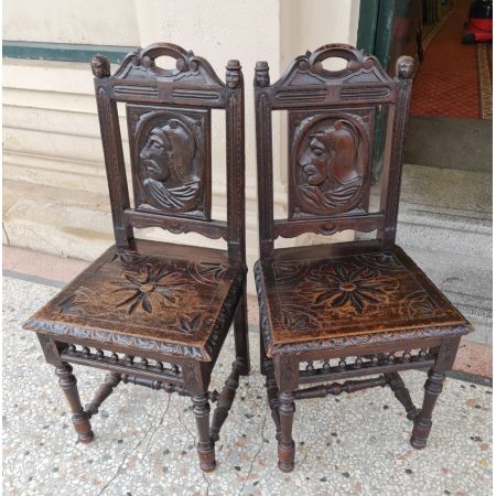 Paar schöner viktorianischer Hallchairs