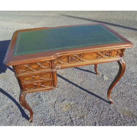 Eleganter, viktorianischer ladiesdesk / Schreibtisch mit Lederfläche