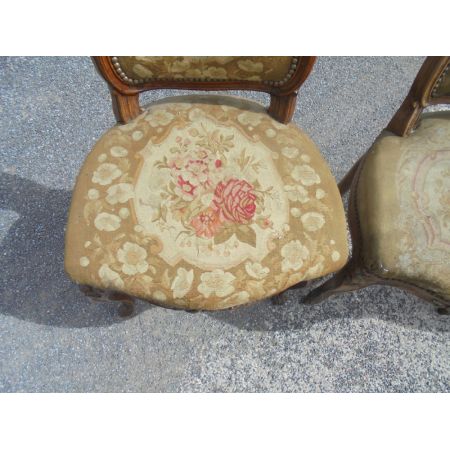 Set klassischer französischer Esszimmerstühle aus Eiche