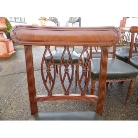 Set aus 6 mahagoni esszimmerstühlen im regency Stil