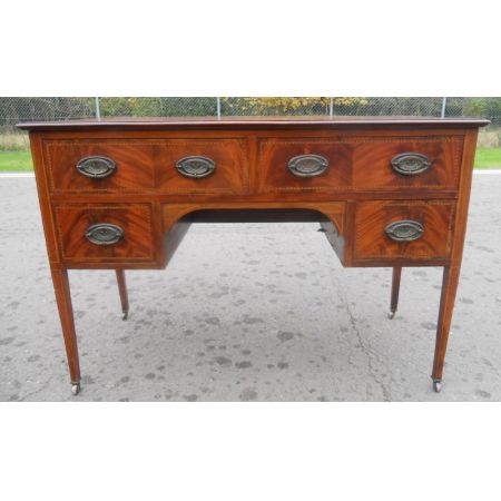 Edler mahagoni Schreibtisch aus der edwardianischen Epoche