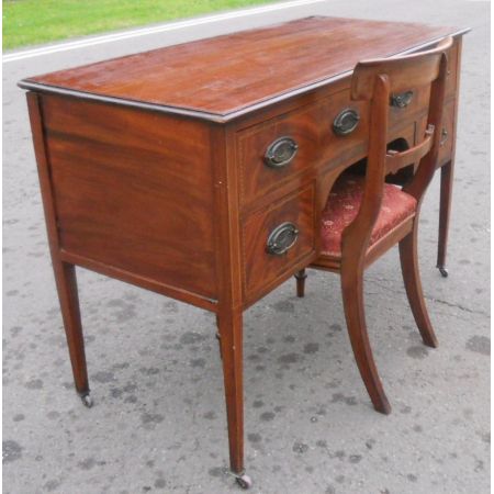 Edler mahagoni Schreibtisch aus der edwardianischen Epoche