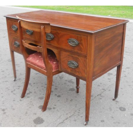 Edler mahagoni Schreibtisch aus der edwardianischen Epoche