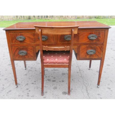 Edler mahagoni Schreibtisch aus der edwardianischen Epoche