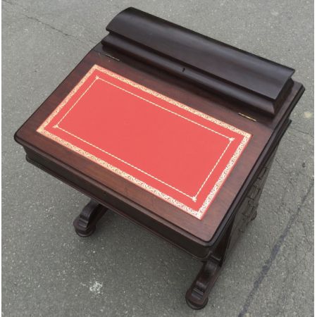 Elegante, edwardianische Davenport aus Mahagoni