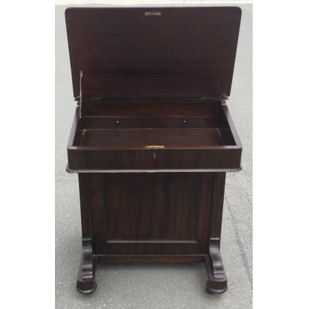 Elegante, edwardianische Davenport aus Mahagoni