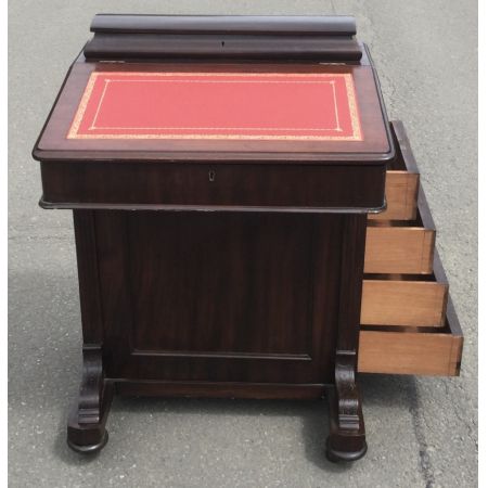 Elegante, edwardianische Davenport aus Mahagoni