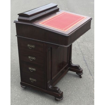 Elegante, edwardianische Davenport aus Mahagoni