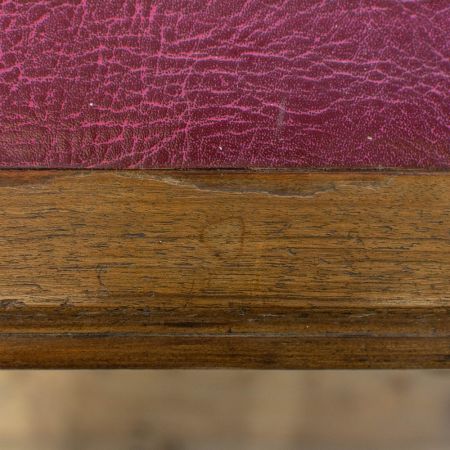 antiker Edwardian Schreibtisch mit Kneehole und Lederplatte