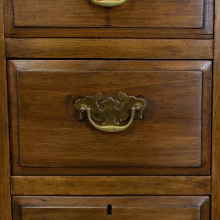 antiker Edwardian Schreibtisch mit Kneehole und Lederplatte