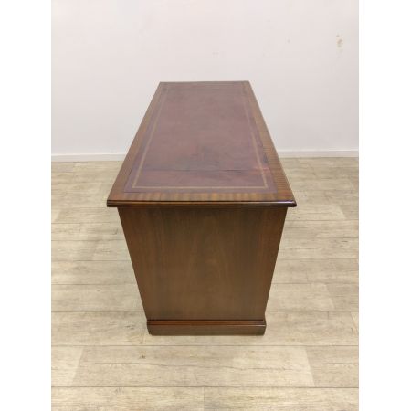 Schöner edwardianischer Schreibtisch aus Walnussholz und Mahagoni