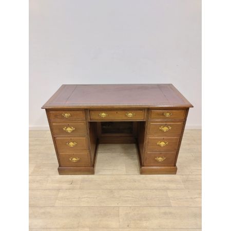 Schöner edwardianischer Schreibtisch aus Walnussholz und Mahagoni