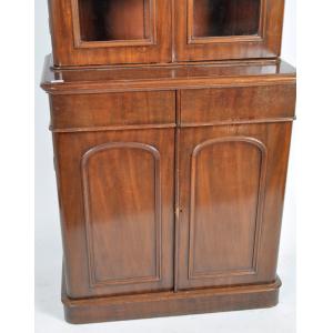 Antiker Bibliotheks Bücherschrank / library bookcase aus Mahagoni