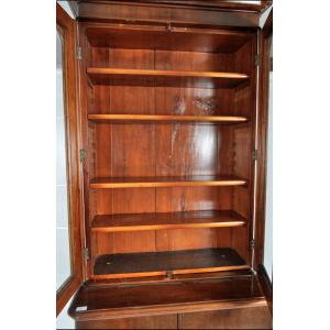 Antiker Bibliotheks Bücherschrank / library bookcase aus Mahagoni