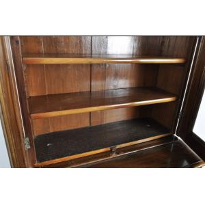 Antiker Bibliotheks Bücherschrank / library bookcase aus Mahagoni