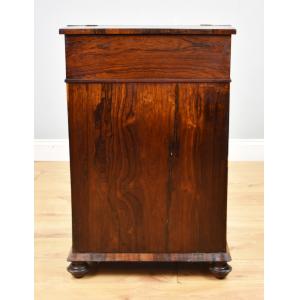 Hochwertiger Regency Davenport aus Rosenholz mit Lederplatte