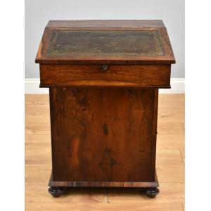 Hochwertiger Regency Davenport aus Rosenholz mit Lederplatte