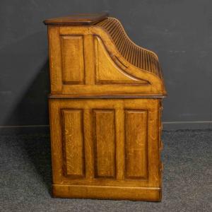 Hochwertiger Rolltop-Schreibtisch aus Eichenholz aus der edwardianischen Epoche