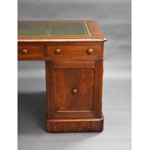 Antiker Viktorianischer Schreibtisch / partners desk aus Eichenholz