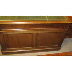 Antiker Viktorianischer Schreibtisch / pedestal partners desk aus Mahagoni