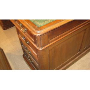 Antiker Viktorianischer Schreibtisch / pedestal partners desk aus Mahagoni