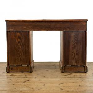 Antiker viktorianischer Schreibtisch im gotischen Stil aus Kiefernholz