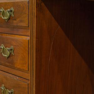 Antiker Viktorianischer Schreibtisch / kneehole desk aus Eichenholz