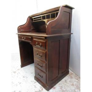Schöner Roll-top Schreibtisch aus Mahagoni