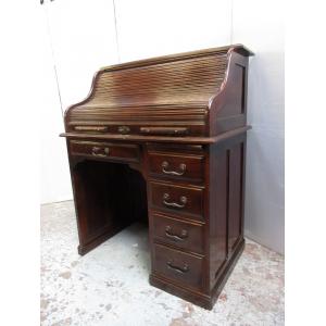 Schöner Roll-top Schreibtisch aus Mahagoni