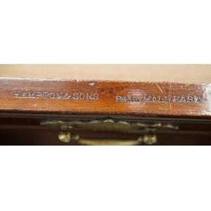 Antiker Hampton & Sons Schreibtisch / pedestal partners desk aus Mahagoni