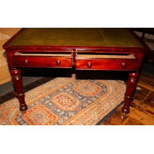 Antiker partnersdesk aus Mahagoni im Stil von William IV