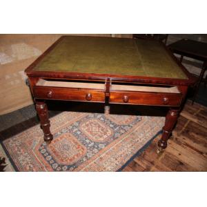 Antiker partnersdesk aus Mahagoni im Stil von William IV