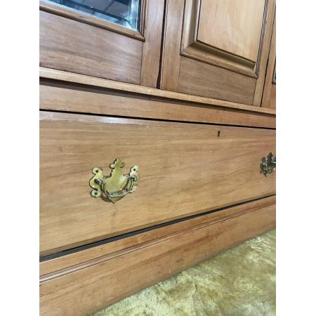 Edwardianische Kleiderschrank mit Spiegeltür