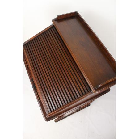 Antiker Edwardianischer Schreibtisch / Roll top desk aus Eiche von Lebus