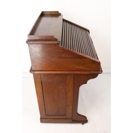 Antiker Edwardianischer Schreibtisch / Roll top desk aus Eiche von Lebus