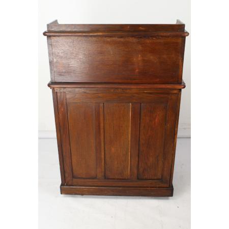 Antiker Edwardianischer Schreibtisch / Roll top desk aus Eiche von Lebus