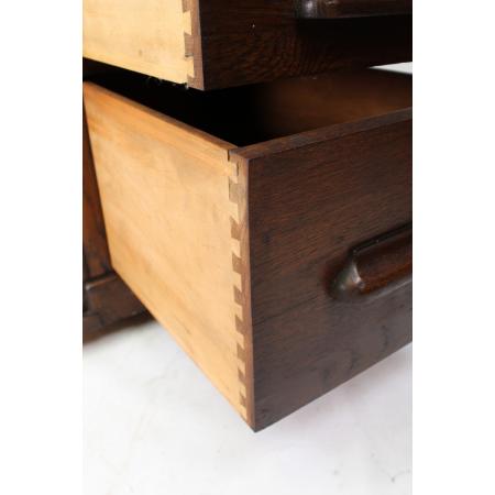 Antiker Edwardianischer Schreibtisch / Roll top desk aus Eiche von Lebus