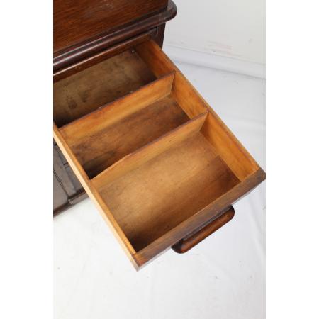 Antiker Edwardianischer Schreibtisch / Roll top desk aus Eiche von Lebus