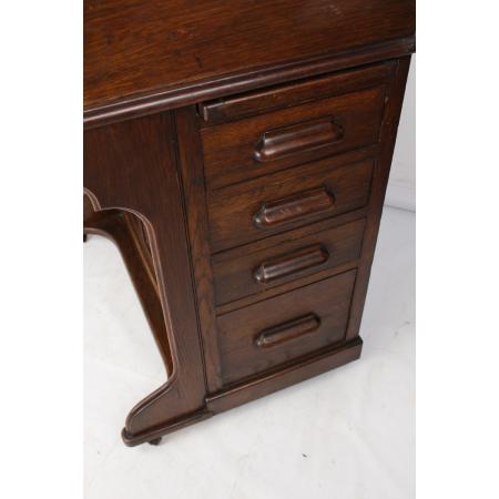 Antiker Edwardianischer Schreibtisch / Roll top desk aus Eiche von Lebus
