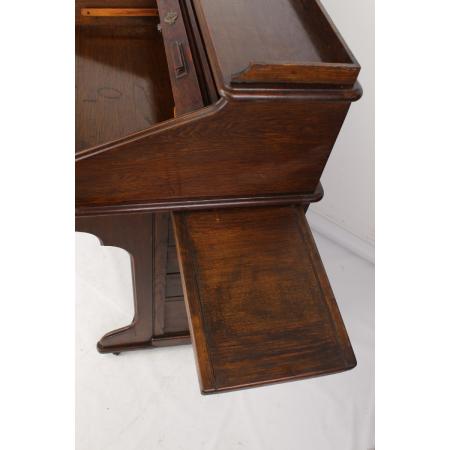 Antiker Edwardianischer Schreibtisch / Roll top desk aus Eiche von Lebus