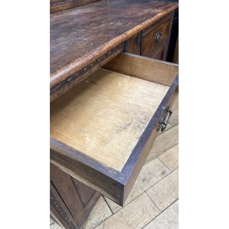 Antikes Eichen Sideboard mit Spiegel