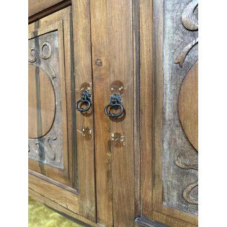 Edwardianisches Eichenholz Sideboard aus Massivholz