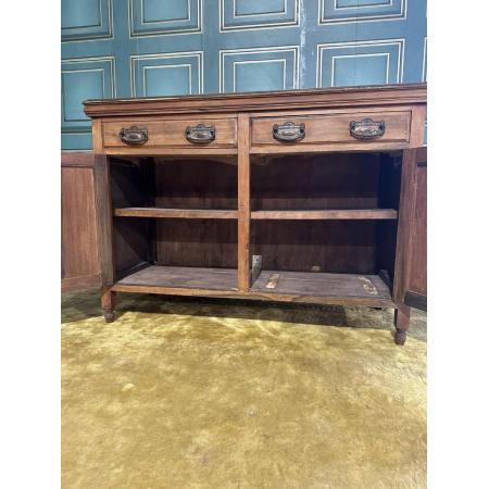 Edwardianisches Eichenholz Sideboard aus Massivholz