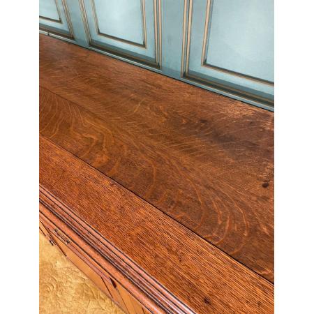 Edwardianisches Sideboard aus Eiche mit Spiegelrückseite