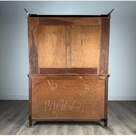 Antikes Sideboard aus goldenem Eichenholz mit Spiegelrückseite aus dem 20. Jahrhundert